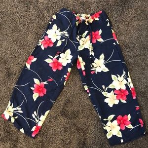 Ankle length flower pants